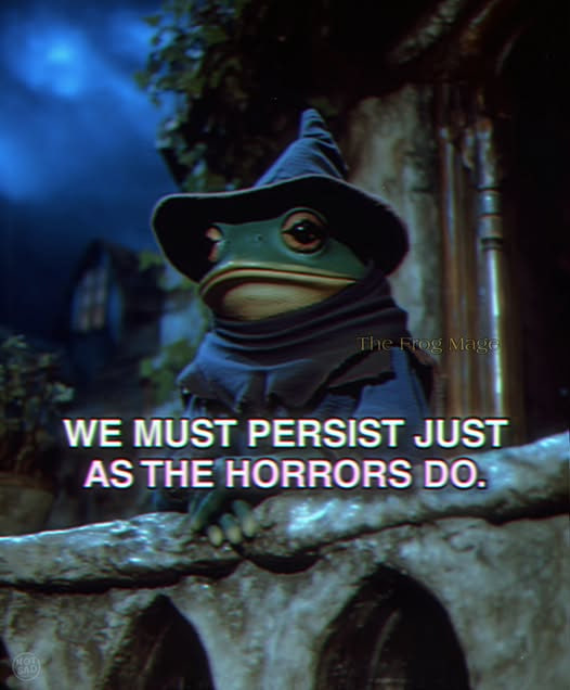 we must presist as the horrors do